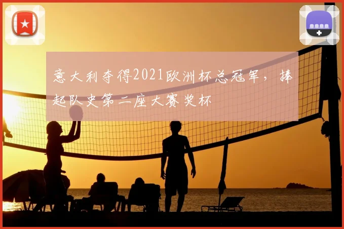 意大利夺得2021欧洲杯总冠军,捧起队史第二座大赛奖杯